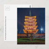 東京都浅草寺五重塔 ポストカード (正面/裏面)