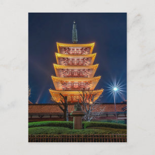 東京都浅草寺五重塔 ポストカード