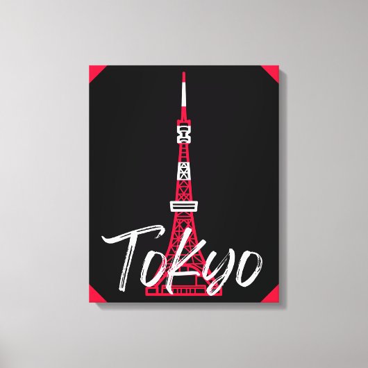 東京都港区の東京タワースケッチ キャンバスプリント (正面)