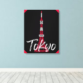 東京都港区の東京タワースケッチ キャンバスプリント (インサイチュ (ウッドフロア))