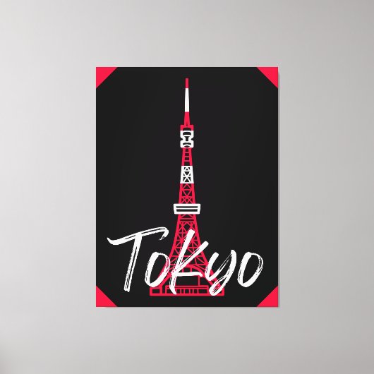 東京都港区の東京タワースケッチ キャンバスプリント (正面)