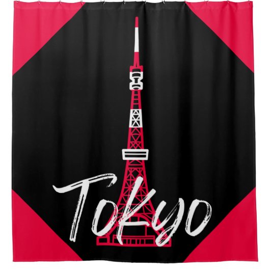 東京都港区の東京タワースケッチ シャワーカーテン (正面)
