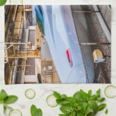 東京駅で新幹線2本 キッチンタオル (折り畳み)