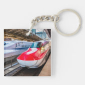 東京駅で新幹線2本 キーホルダー (裏面)