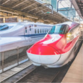 東京駅で新幹線2本 シール (正面)