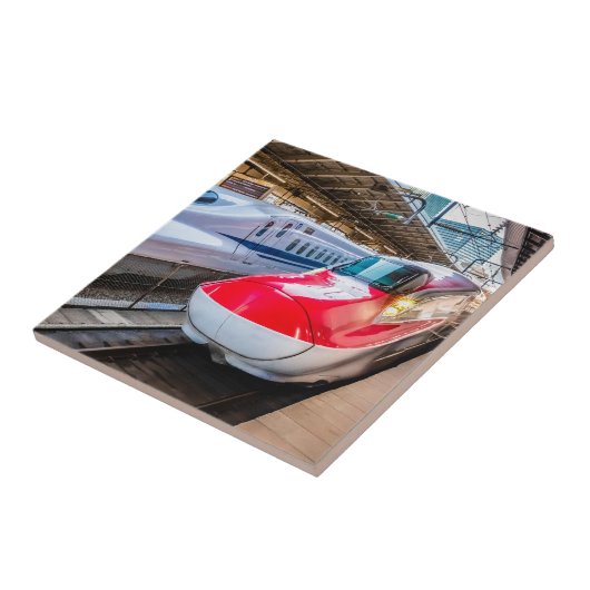 東京駅で新幹線2本 タイル (側面)