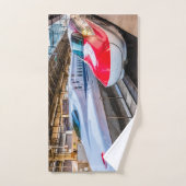 東京駅で新幹線2本 バスタオルセット (ハンドタオル)