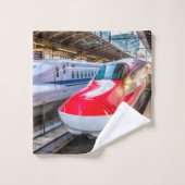 東京駅で新幹線2本 バスタオルセット (ウォッシュタオル)