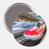 東京駅で新幹線2本 マグネット (正面/裏面)