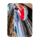 東京駅で新幹線2本 マグネット (縦)