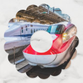 東京駅で新幹線2本 ワイングラスタグ (正面)