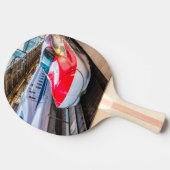 東京駅で新幹線2本 卓球ラケット (横)