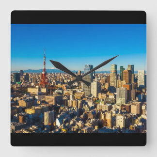 東京001A スクエア壁時計