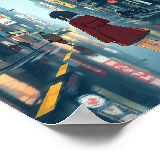 東京1の大雨 ポスター (角)