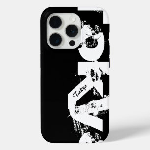 東京 – アーバンカッコいいスタイル白黒カバー iPhone 15 PROケース