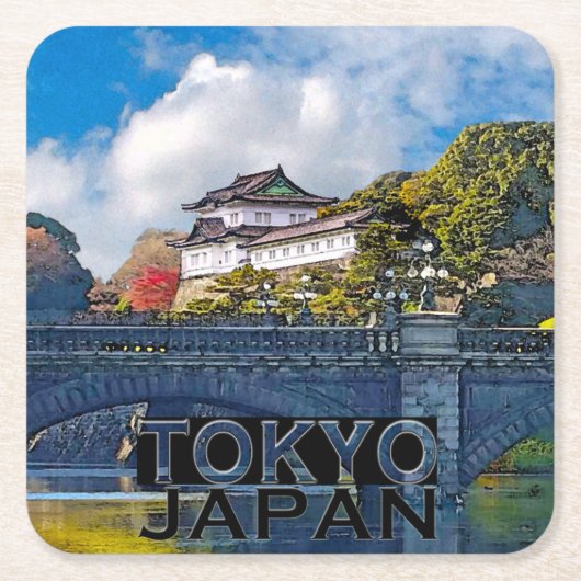 東京 スクエアペーパーコースター (正面)