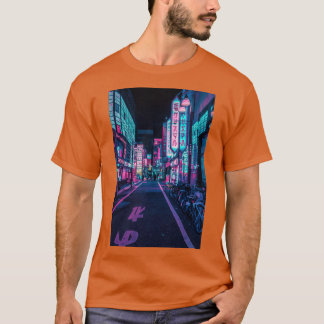 東京 ネオンの夢の世界 アクティブ Tシャツ