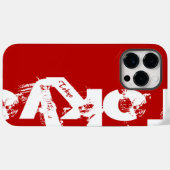 東京 – ヤングスタイルアーバン擦り切れた赤と白 Case-Mate iPhoneケース (裏面 (横))