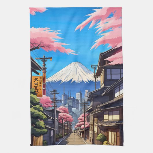 東京 富士山 キッチンタオル (縦)