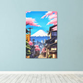 東京 富士山 ストレッチド キャンバスプリント (インサイチュ (ウッドフロア))