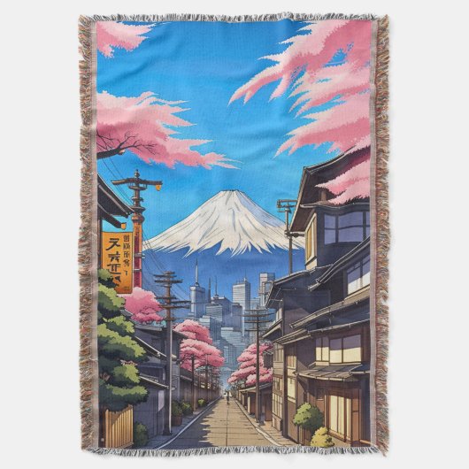 東京 富士山 スローブランケット (正面縦)