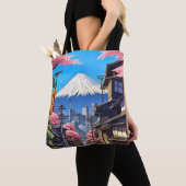 東京 富士山 トートバッグ (クローズアップ)