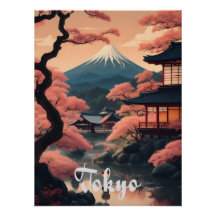 東京 富士山 旅行ポスター