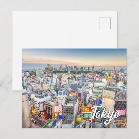 東京，日の入り ポストカード (正面/裏面)