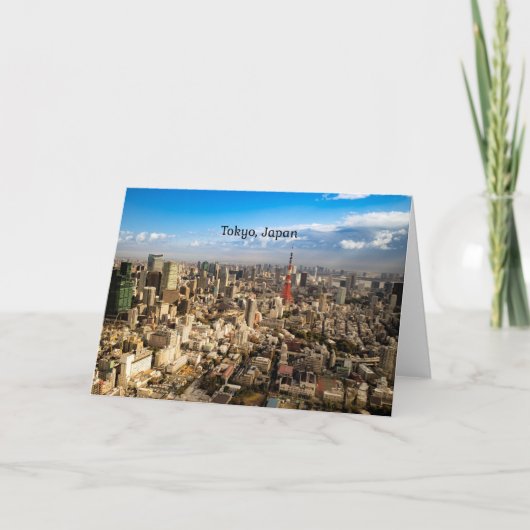 東京，日本の航空写真 カード (正面)