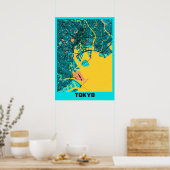 東京 – 日本グロリアの地図 ポスター (キッチン)