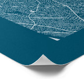 東京 – 日本ダークブルーシティ地図ポスター ポスター (角)