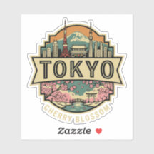 東京 日本 スカイライン 富士山 トラベルバッジ