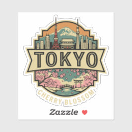 東京 日本 スカイライン 富士山 トラベルバッジ シール