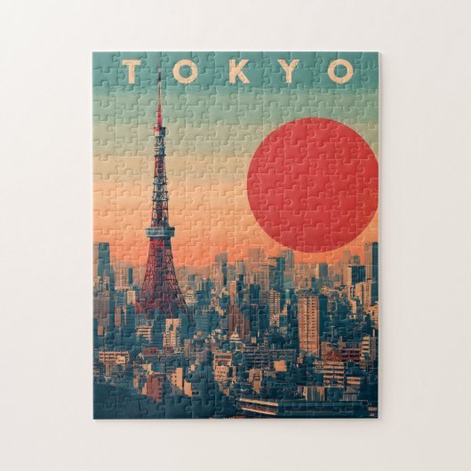東京 日本 レトロ ジグソーパズル (縦)