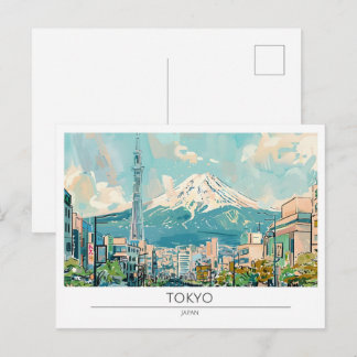 東京 日本 ヴィンテージ アート イラスト 旅行 ポストカード