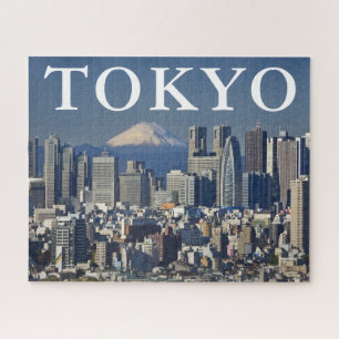 東京 日本 新宿区のスカイライン 富士山 ジグソーパズル