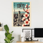 東京 日本 旅行 ヴィンテージ ギフト ポスター (ホームオフィス)
