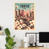 東京 日本 旅行 ヴィンテージ ギフト ポスター (ホームオフィス)