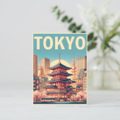 東京 日本 旅行 ヴィンテージ ギフト ポストカード (スタンド正面)