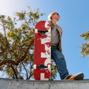 東京 – 日本,赤と白の文字 スケートボード