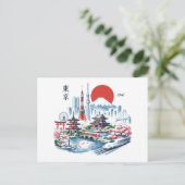 東京 桜 サクラ ポストカード (スタンド正面)