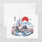 東京 桜 サクラ ポストカード (正面/裏面)