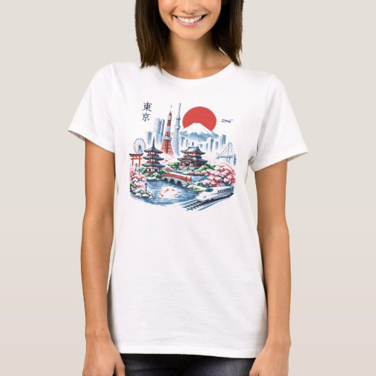 東京 桜 サクラ Tシャツ (正面)