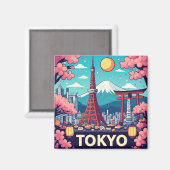 🧲 東京 桜 旅の思い出 日本 🌸 マグネット (正面/裏面)
