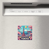 🧲 東京 桜 旅の思い出 日本 🌸 マグネット (インサイチュ (食洗機))