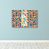 東京・銀座の光と賑わいを表現した抽象画 キャンバスプリント (インサイチュ (ウッドフロア))