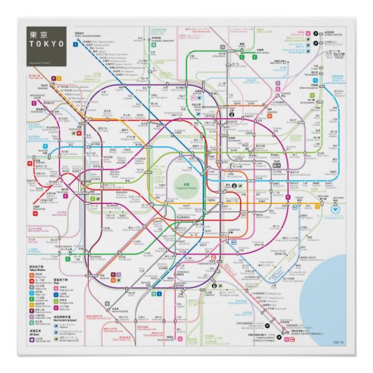 東京INATの地図 ポスター (正面)
