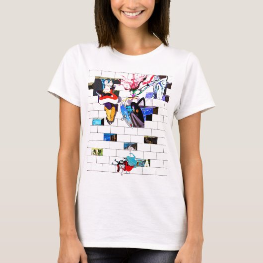 東側のギャラリー、ベルリンの壁、煉瓦芸術(1) Tシャツ (正面)