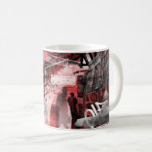 東側のコラージュのマグを下げて下さい コーヒーマグカップ (正面右)