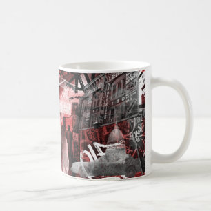 東側のコラージュのマグを下げて下さい コーヒーマグカップ